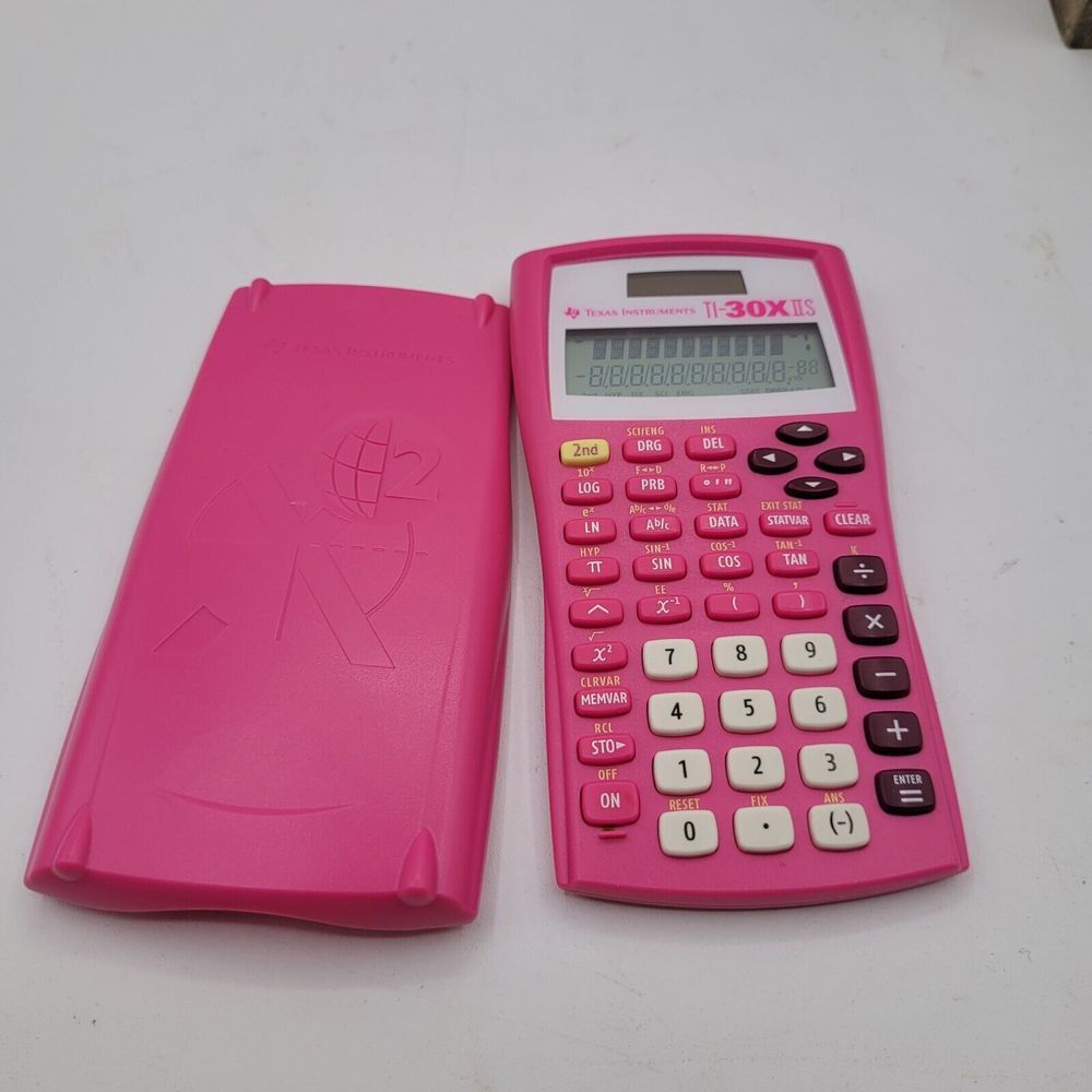TI-30X IIS 2-Line Scientific Calculator Pink VGC Tested‎ Works Texas Instruments